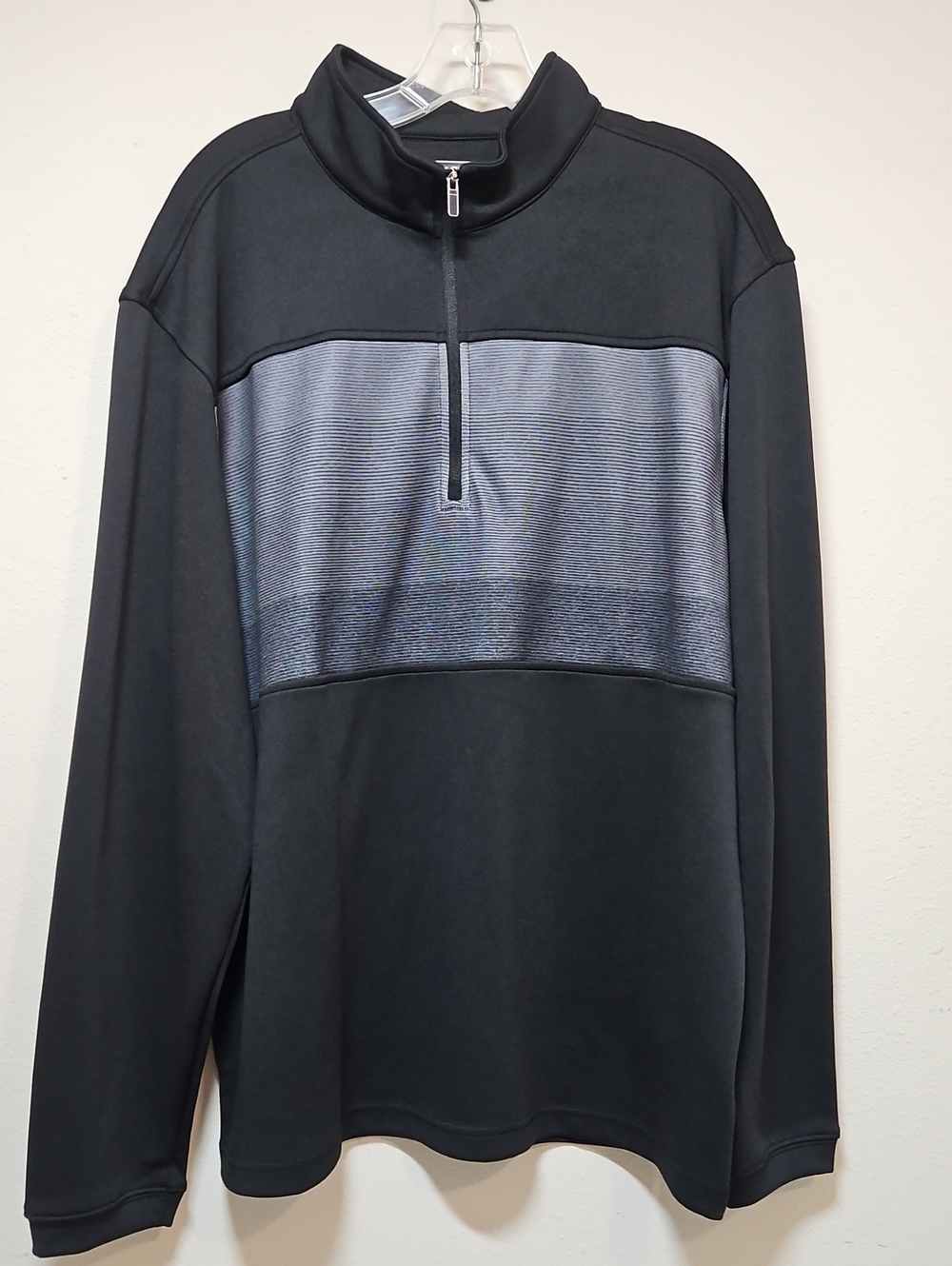 Pebble Beach Xl Black Quarter-Zip Pullover Thick Shirt